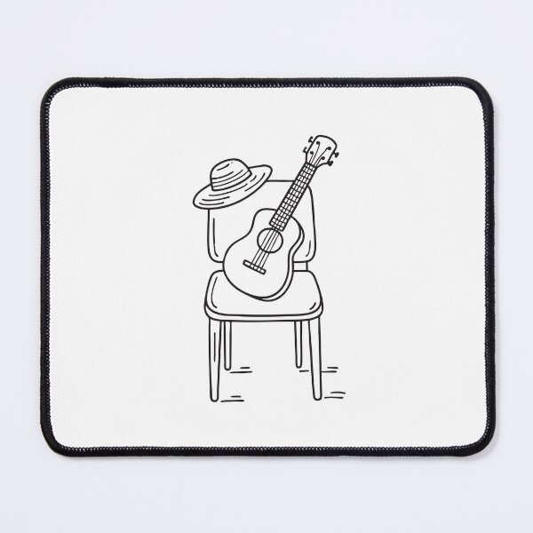 Item preview, Ukulele Resting on Chair Beside Hat designed and sold by rasagamastore.
