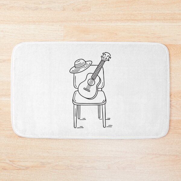 Item preview, Ukulele Resting on Chair Beside Hat designed and sold by rasagamastore.