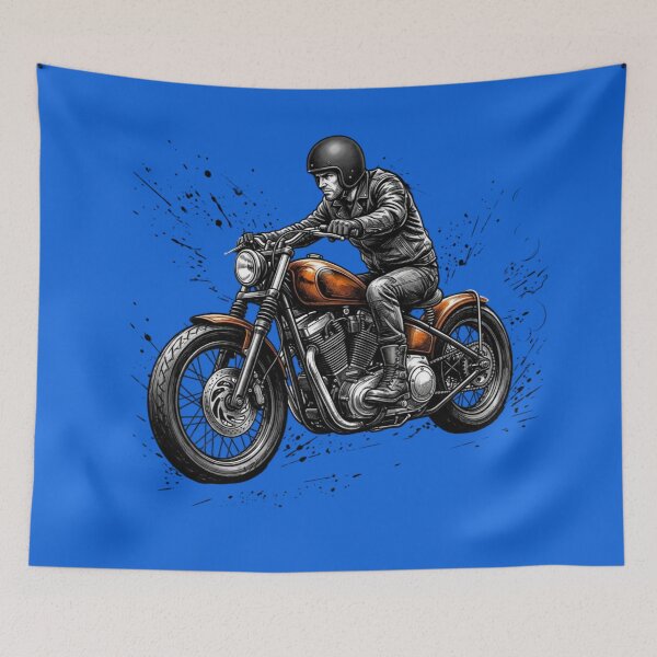 Item preview, Vintage Motorcycle Rider Sketch designed and sold by Utopian-Magic.