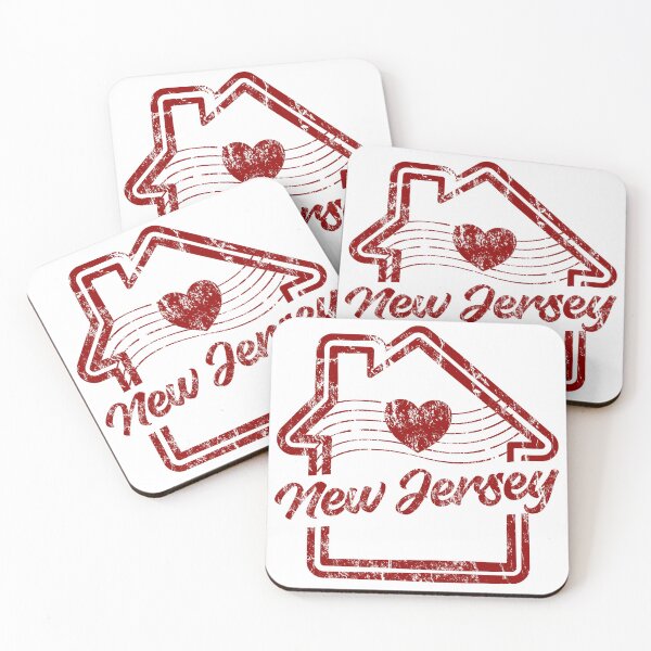 Item preview, New Jersey is Home - Vintage Distressed Red Stamp designed and sold by chaaval.