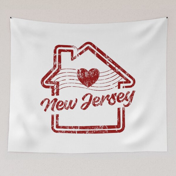 Item preview, New Jersey is Home - Vintage Distressed Red Stamp designed and sold by chaaval.