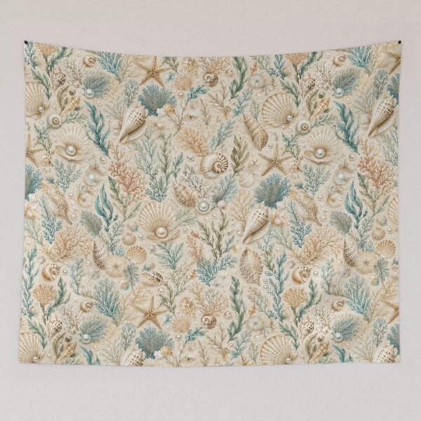 Item preview, Elegant Coastal Seashell and Coral Seamless Pattern designed and sold by Siti Hoiriyah.