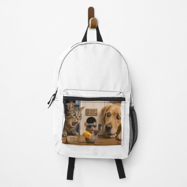 Item preview, Funny Mouse, Cat & Dog Meme Image | Tiny Mouse Steals the Show with Hilarious Animal Reactio designed and sold by EdgeSphere.