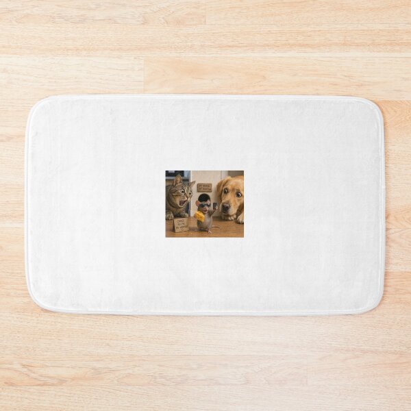 Item preview, Funny Mouse, Cat & Dog Meme Image | Tiny Mouse Steals the Show with Hilarious Animal Reactio designed and sold by EdgeSphere.