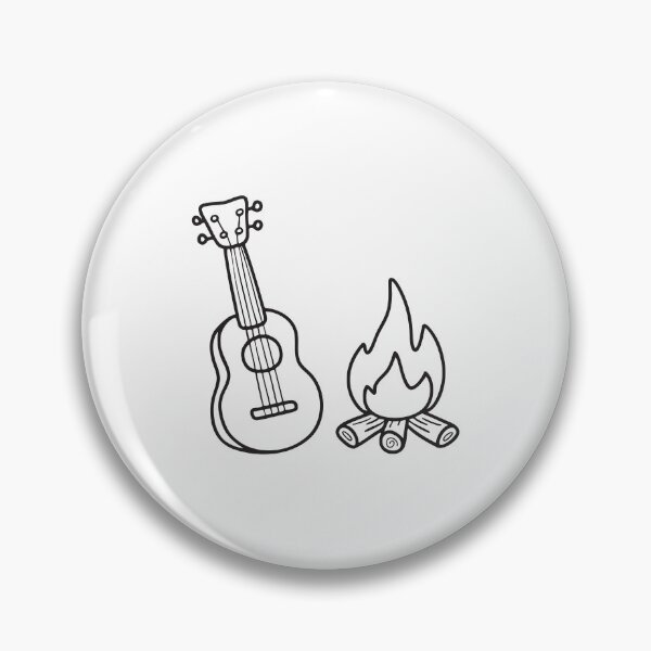 Item preview, Ukulele Near Glowing Campfire designed and sold by rasagamastore.