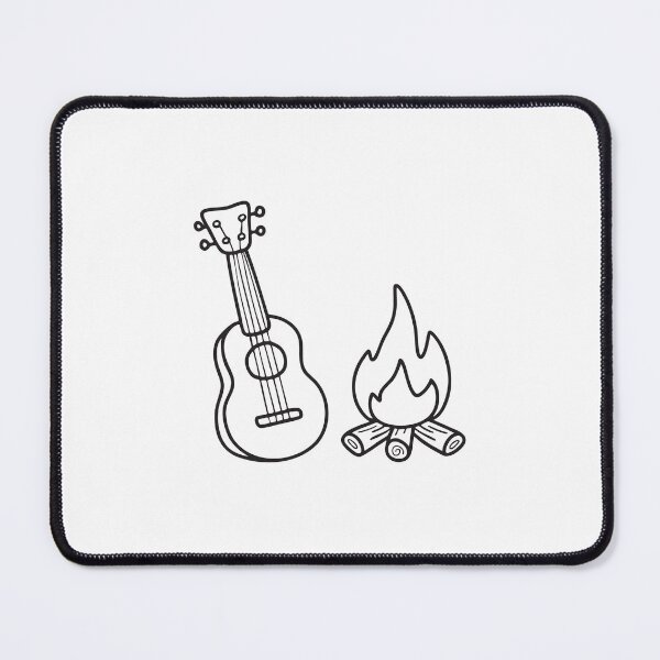 Item preview, Ukulele Near Glowing Campfire designed and sold by rasagamastore.