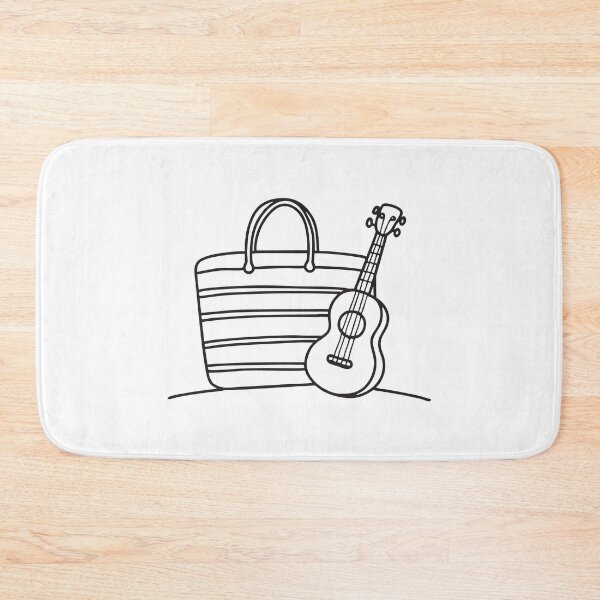 Item preview, Ukulele Beside Colorful Beach Bag designed and sold by rasagamastore.