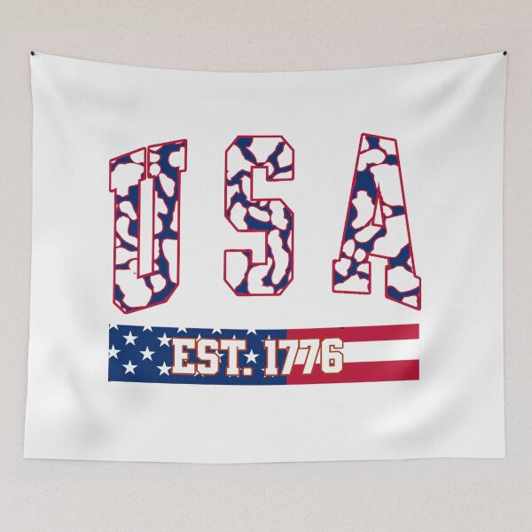 Item preview, USA Est 1776 Mosaic Varsity Patriotic Flag Design designed and sold by DjFreeq.