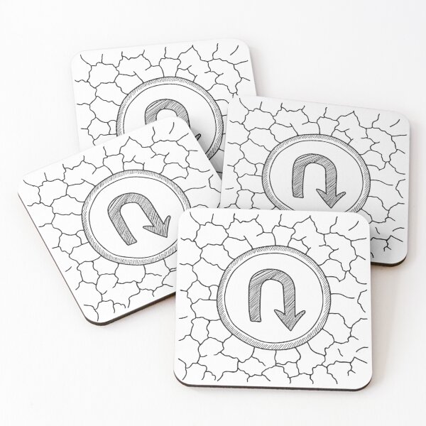 Item preview, U Turn Arrow on Cracked Pavement designed and sold by rasagamastore.