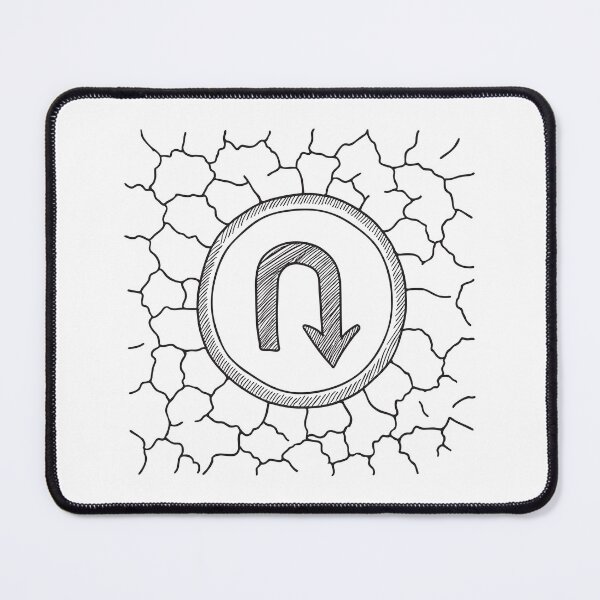 Item preview, U Turn Arrow on Cracked Pavement designed and sold by rasagamastore.