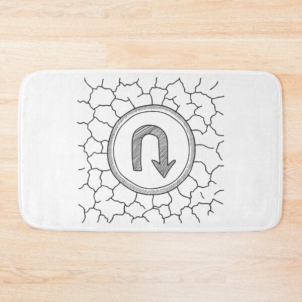 Item preview, U Turn Arrow on Cracked Pavement designed and sold by rasagamastore.