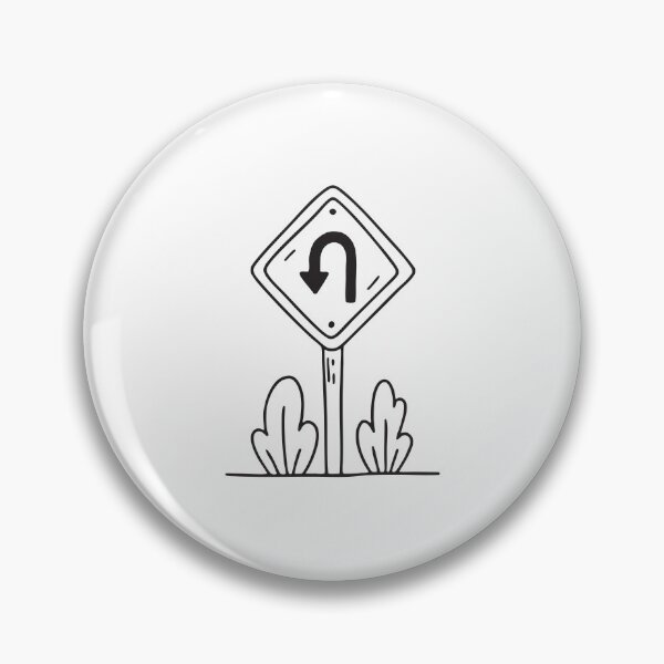 Item preview, U Turn Sign Beside Green Bush designed and sold by rasagamastore.