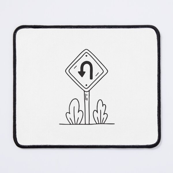 Item preview, U Turn Sign Beside Green Bush designed and sold by rasagamastore.