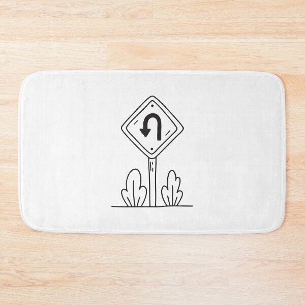 Item preview, U Turn Sign Beside Green Bush designed and sold by rasagamastore.