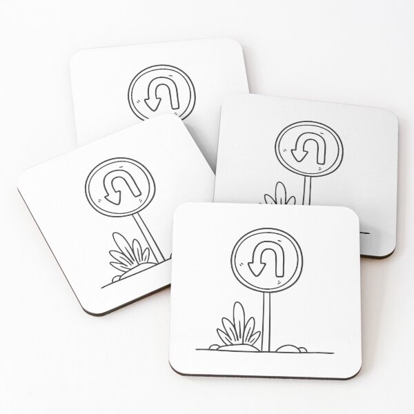 Item preview, U Turn Road Sign Beside Shrub designed and sold by rasagamastore.