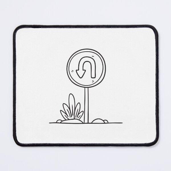 Item preview, U Turn Road Sign Beside Shrub designed and sold by rasagamastore.