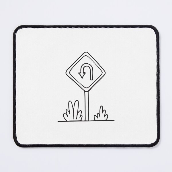 Item preview, U Turn Sign Beside Leafy Bush designed and sold by rasagamastore.