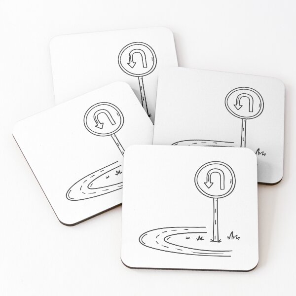 Item preview, U Turn Sign Beside Quiet Road designed and sold by rasagamastore.