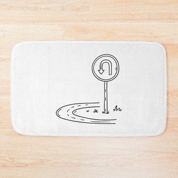 Item preview, U Turn Sign Beside Quiet Road designed and sold by rasagamastore.