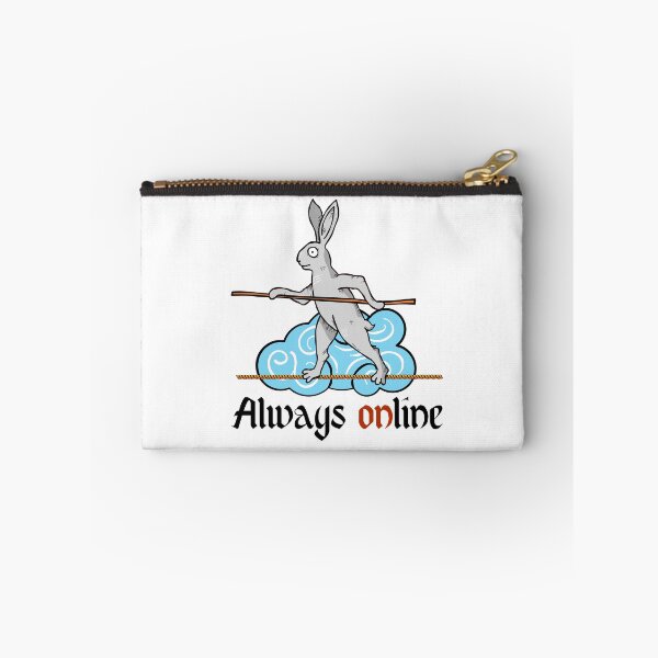 Item preview, Always Online - Weird Medieval Rabbit Tightrope Walker designed and sold by chaaval.