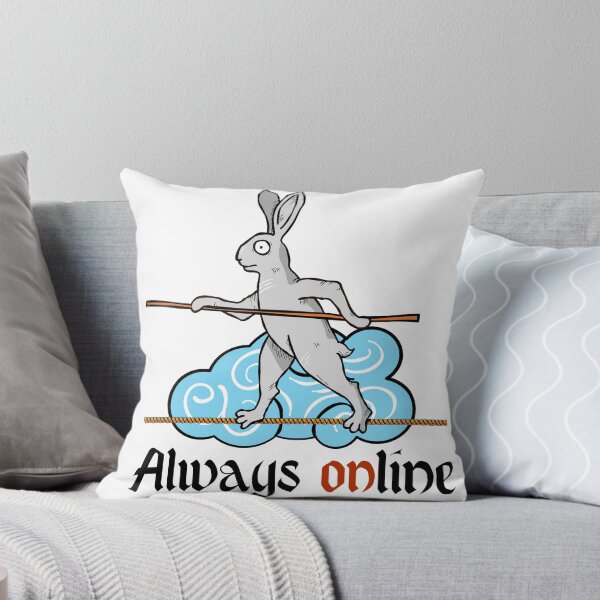 Item preview, Always Online - Weird Medieval Rabbit Tightrope Walker designed and sold by chaaval.