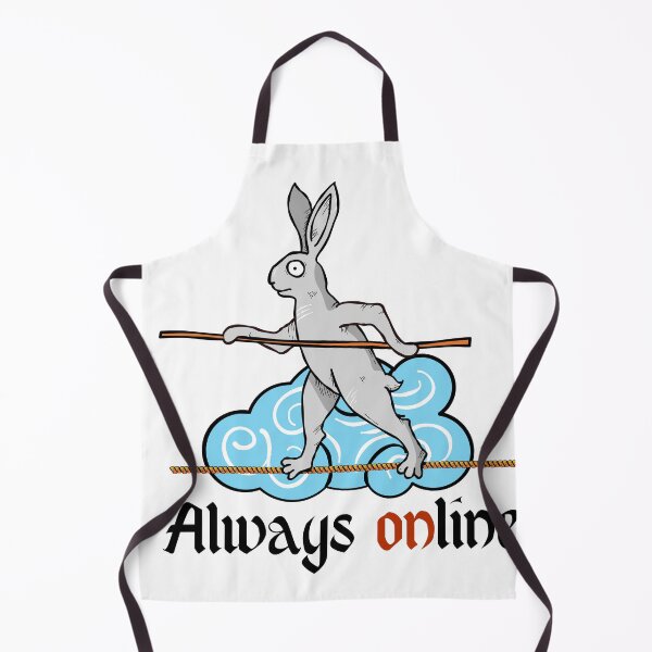 Item preview, Always Online - Weird Medieval Rabbit Tightrope Walker designed and sold by chaaval.