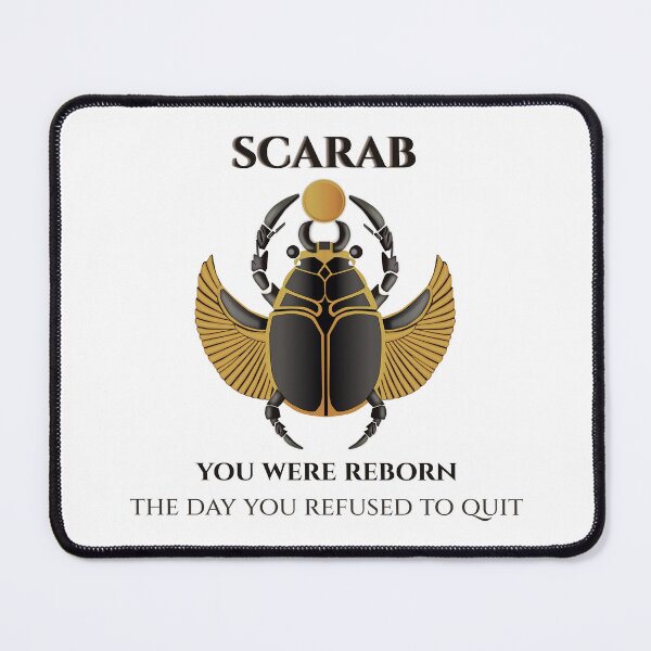 Item preview, Scarab · You Were Reborn The Day You Refused To Quit · Egyptian Rebirth Art · Ancient Egypt designed and sold by PharaohDArt.