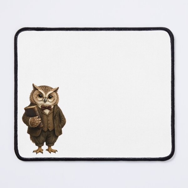 Item preview, Cute Owl Professor Dark Academia Animals Print – Watercolor Owl Book Art, Vintage Woodland Sticker designed and sold by DonnaByPT.
