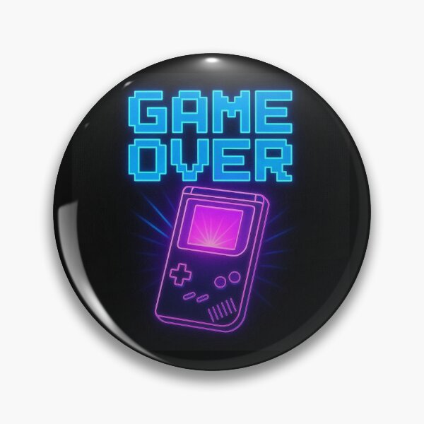 Item preview, Neon Game Over Retro Console Art designed and sold by Novalovestudio.