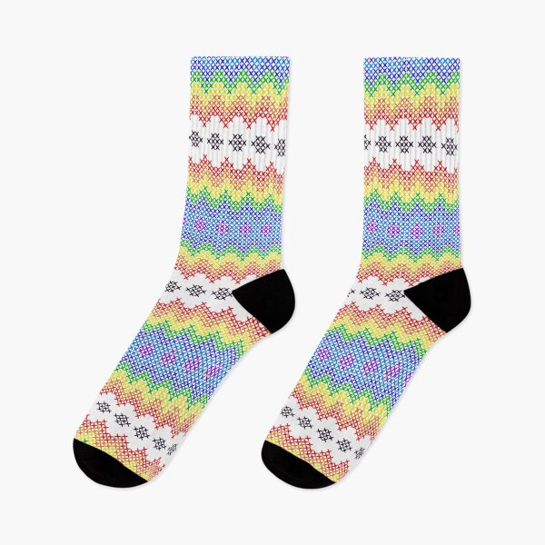 Item preview, Rainbow wave cross stitch design. designed and sold by atika-atk.