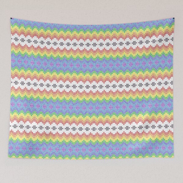 Item preview, Rainbow wave cross stitch design. designed and sold by atika-atk.