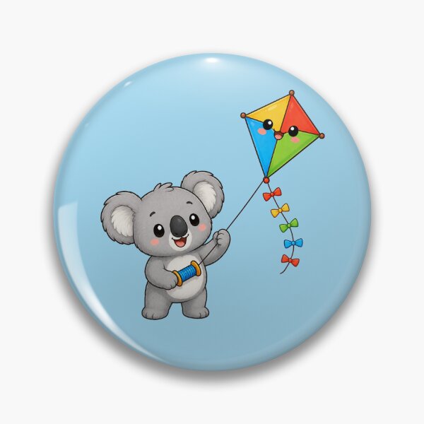 Item preview, Cute Koala Flying Colorful Kite Chibi Animal Illustration designed and sold by Seculinator.