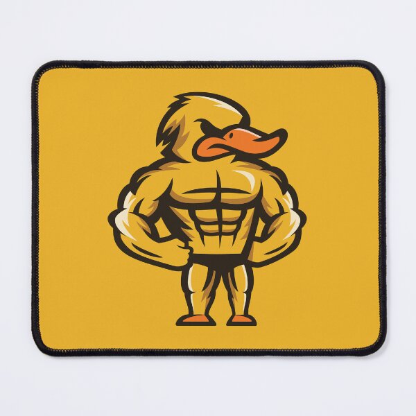 Item preview, Strong Bodybuilder Duck Gym Mascot designed and sold by JOHNITEES.