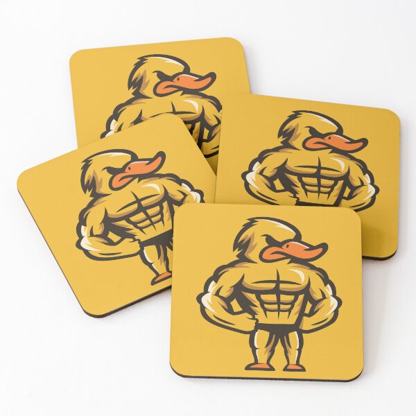 Item preview, Strong Bodybuilder Duck Gym Mascot designed and sold by JOHNITEES.