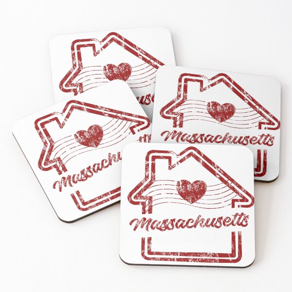 Item preview, Massachusetts Home State Pride Vintage Heart Stamp designed and sold by chaaval.