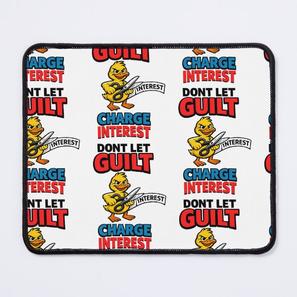 Item preview, Don't Let Guilt Charge Interest Funny Duck Motivation Design designed and sold by TeeTimeTreasure.