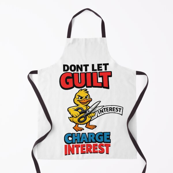 Item preview, Don't Let Guilt Charge Interest Funny Duck Motivation Design designed and sold by TeeTimeTreasure.