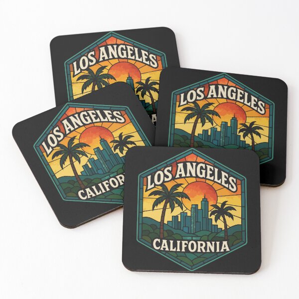 Item preview, Los Angeles California USA Stained Glass Art Travel designed and sold by TomFrontierArt.