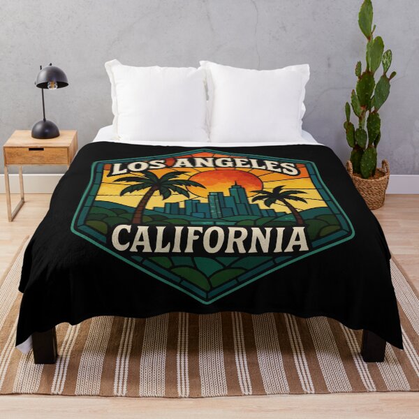 Item preview, Los Angeles California USA Stained Glass Art Travel designed and sold by TomFrontierArt.