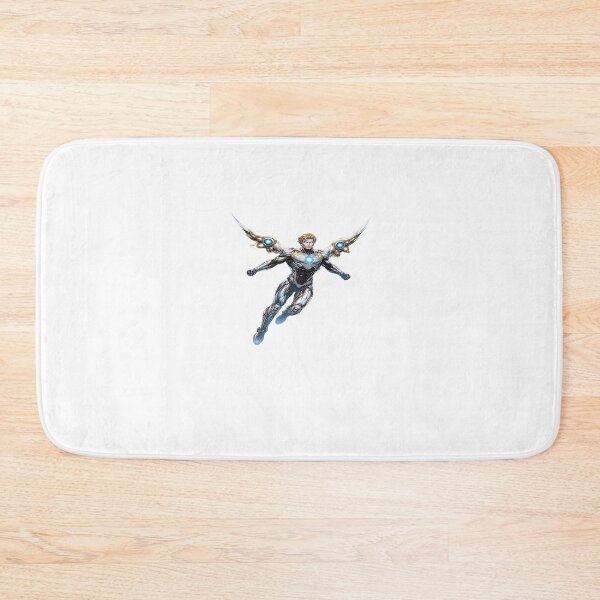 Item preview, Celestial Wing Guardian – Futuristic Angelic Superhero Illustration designed and sold by Artisan Finds Online.