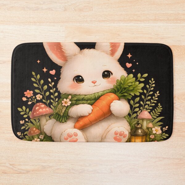 Item preview, Cottagecore Bunny T-Shirt — Cute Rabbit Carrot Mushroom Nature Aesthetic Gift Tee designed and sold by RizRay.
