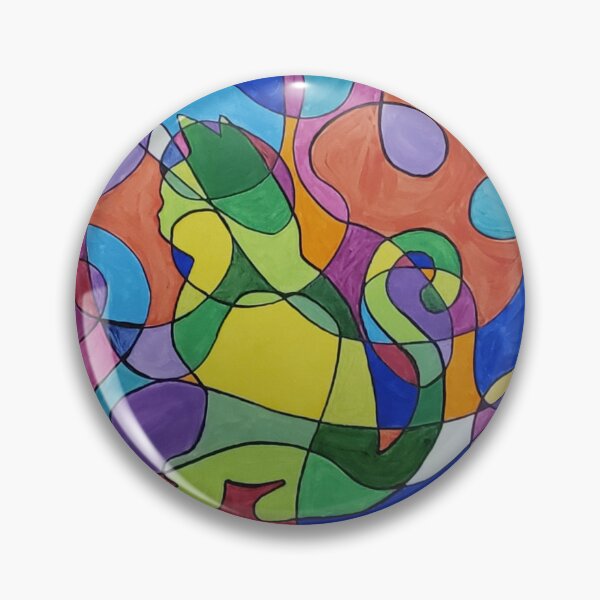 Item preview, Abstract Hidden Cat Sitting in Profile designed and sold by Mad Cat Planet.