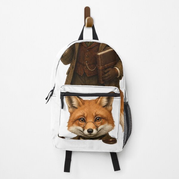 Item preview, Cute Fox Writer Dark Academia Animals Print – Watercolor Fox Fountain Pen Art, Vintage Animal Sticker designed and sold by DonnaByPT.