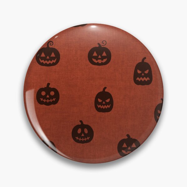 Item preview, minimal cute icon pumpkin preppy halloween textured Brick Red designed and sold by RenattaZare.