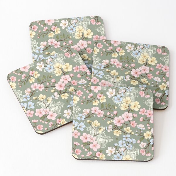 Item preview, Soft Pastel Delicate Flower Pattern designed and sold by IntelliMindDesigns.