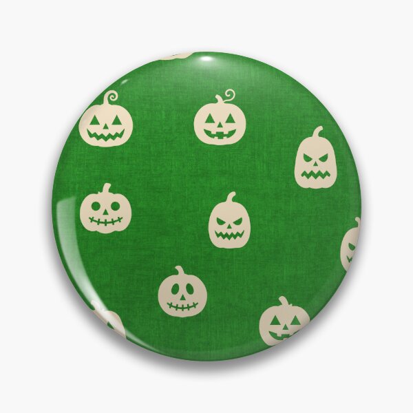 Item preview, minimal cute icon pumpkin preppy halloween textured Frankenstein Green designed and sold by RenattaZare.
