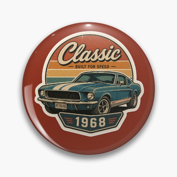 Item preview, Classic 1968 Vintage Muscle Car Sticker designed and sold by stiishop.