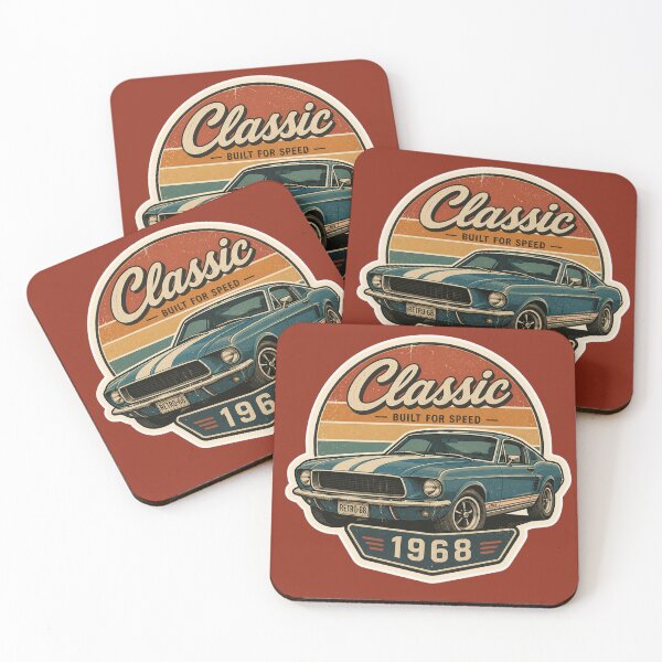 Artikelvorschau, Klassischer Aufkleber für ein Muscle-Car aus dem Jahr 1968 entworfen und verkauft von stiishop.