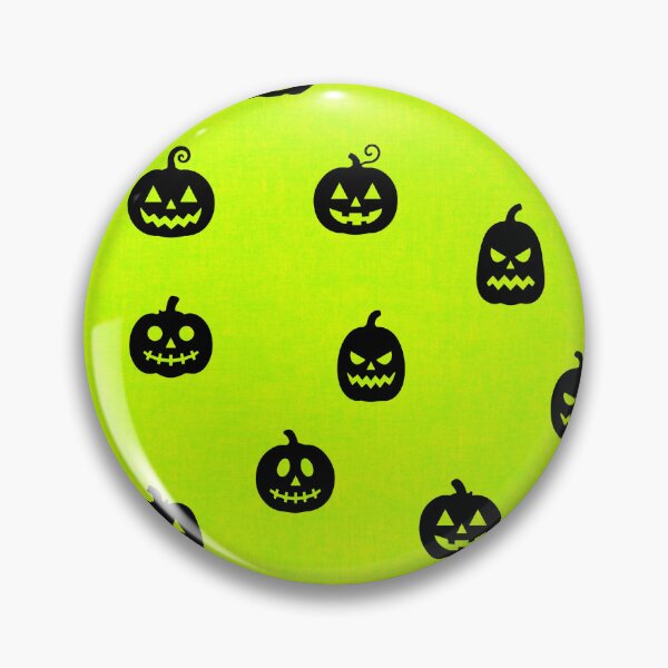 Item preview, minimal cute icon pumpkin preppy halloween textured Ghoulish Glow Yellow Green designed and sold by RenattaZare.