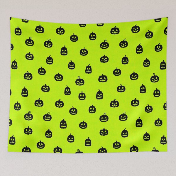 Item preview, minimal cute icon pumpkin preppy halloween textured Ghoulish Glow Yellow Green designed and sold by RenattaZare.